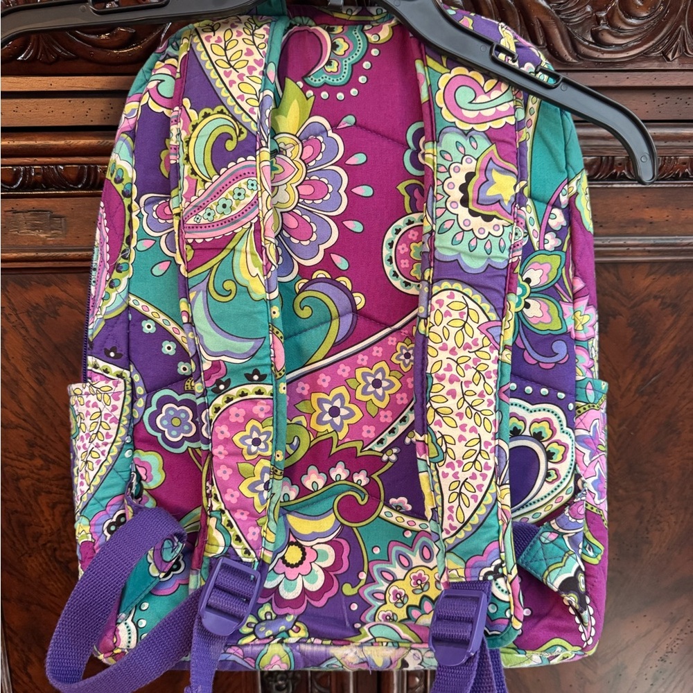 Vera Bradley Purple Paisley Backpack - Picture 3 of 5